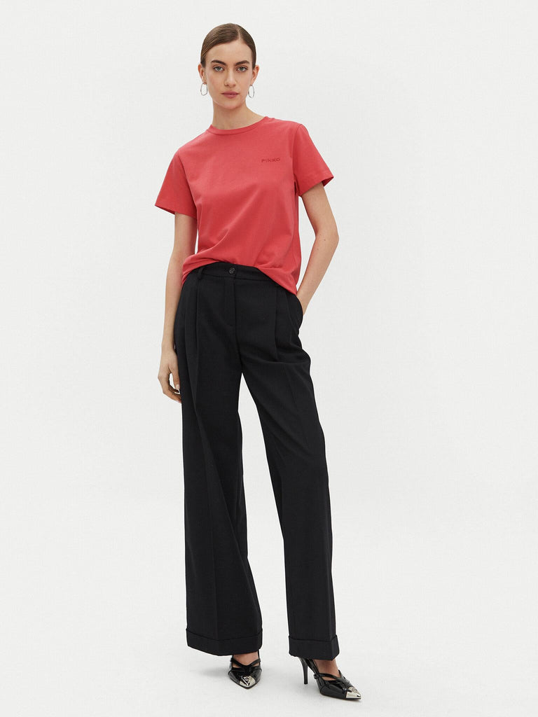 PINKO START T-SHIRT JERSEY LOGO PINK