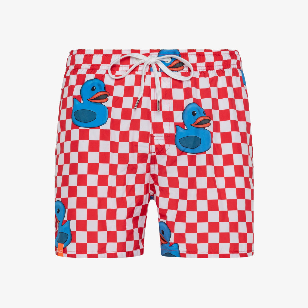 SUN68 SWIM PANT MICROCHECK