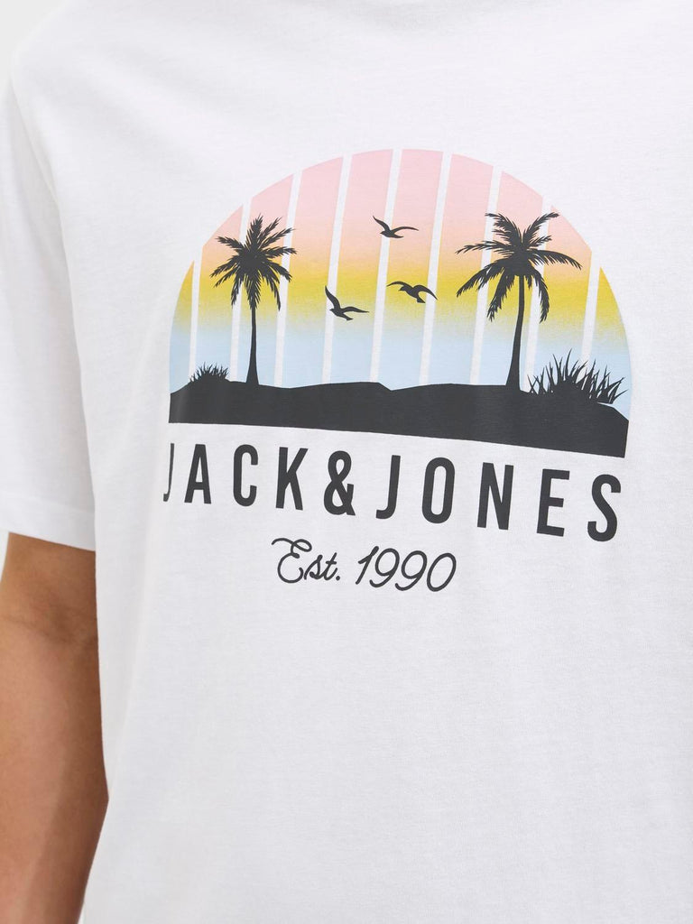 JACK AND JONES JJPALM TEE SS CREW NECK LN
