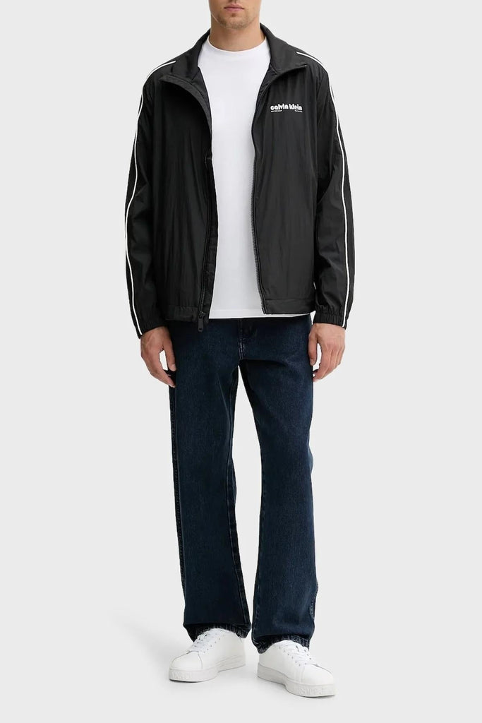 CALVIN KLEIN JEANS LS CRINKLE STAND COL