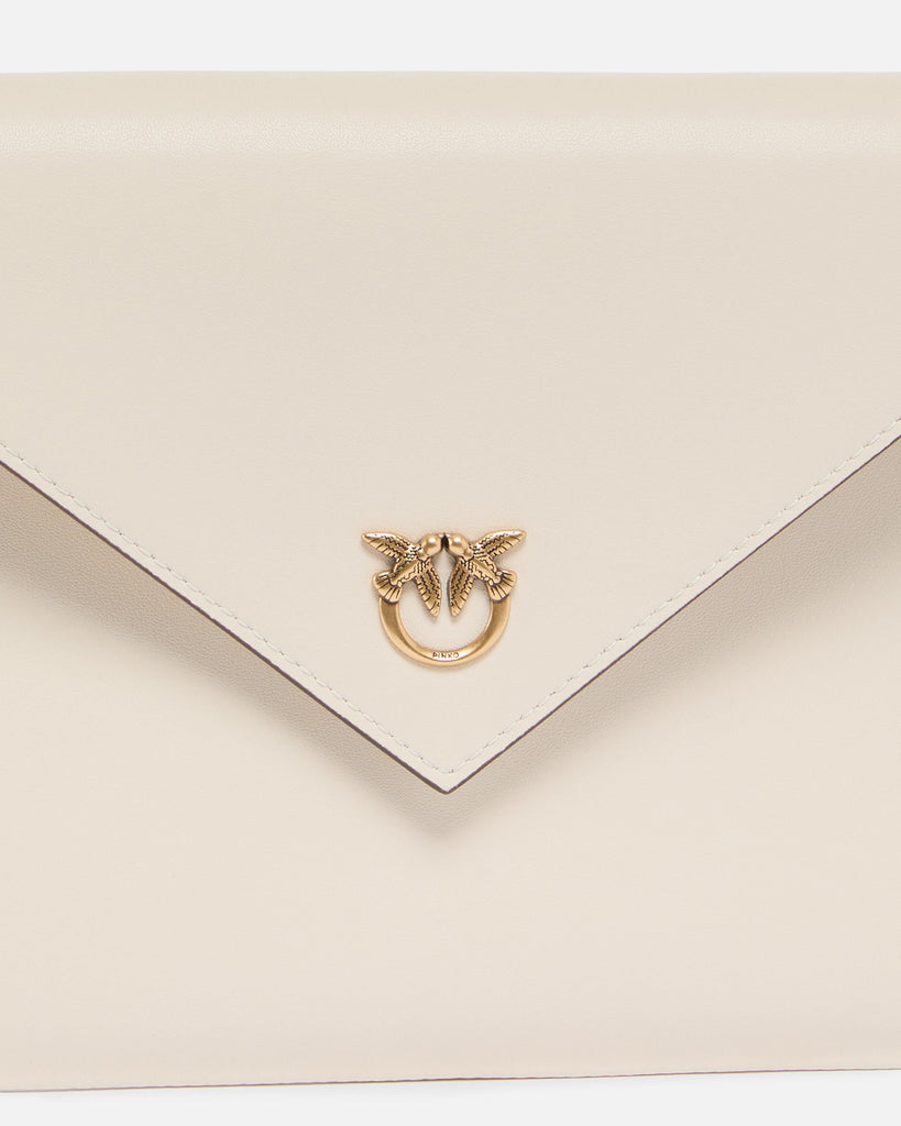 PINKO FLAT PURSE HANDLE VITELLO SETA