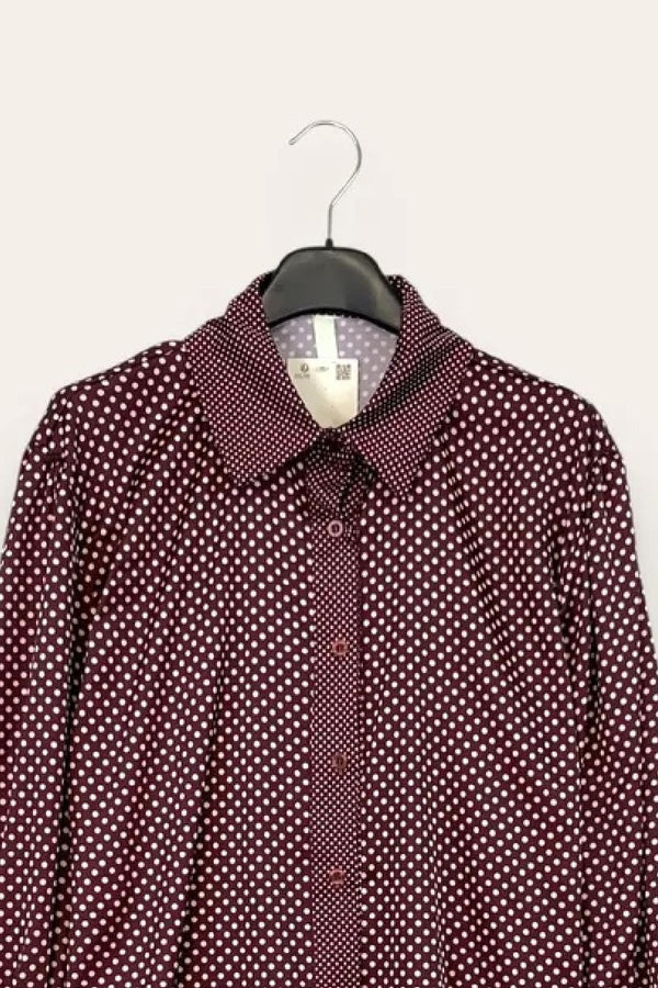 LOVEme Camicia crop a pois con profilo a pois più piccolo