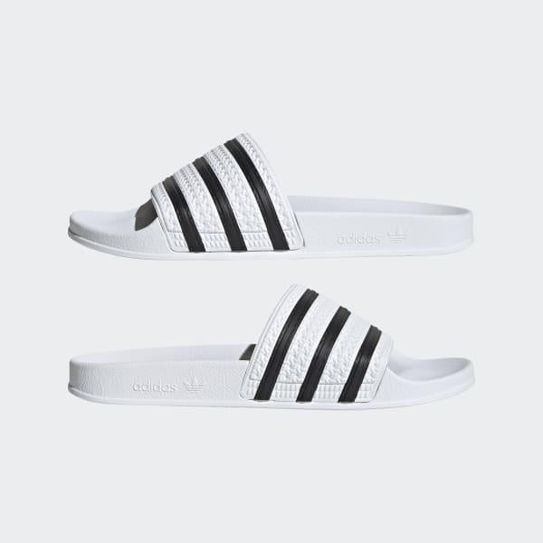 ADIDAS ORIGINALS ADILETTE            WHITE/CBLACK/WHITE