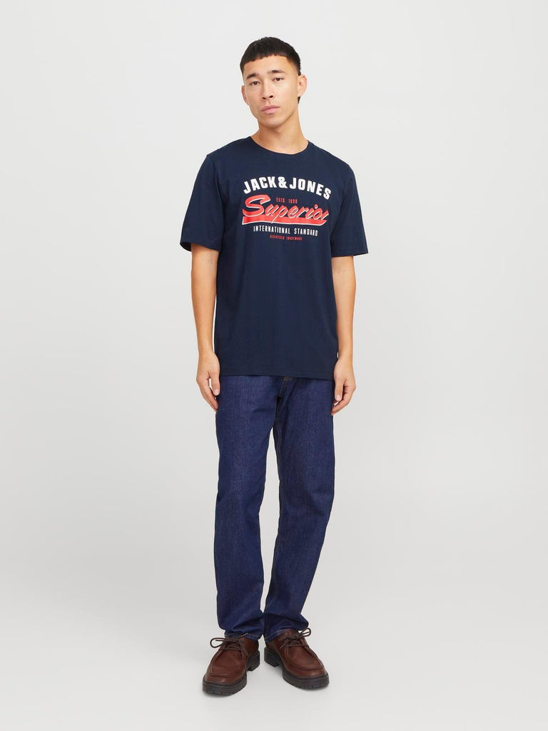 JACK AND JONES JJELOGO TEE SS O-NECK 2 COL SS25 SN