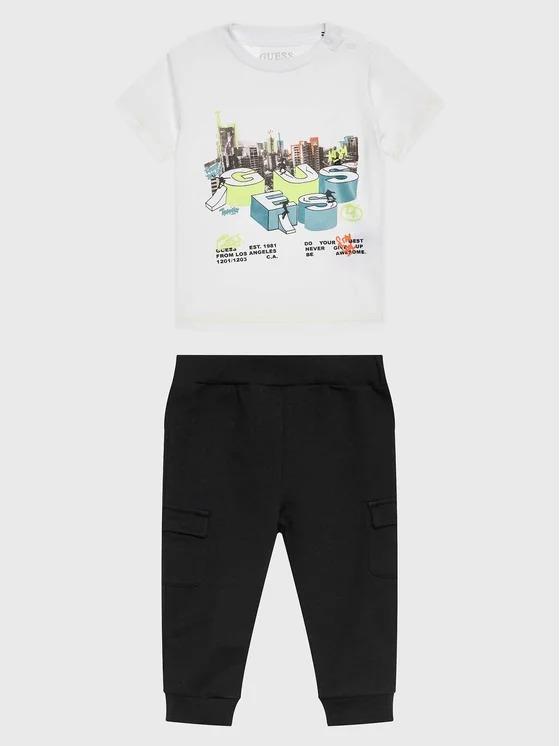 GUESS SET SS T-SHIRT+TERRY PANTS