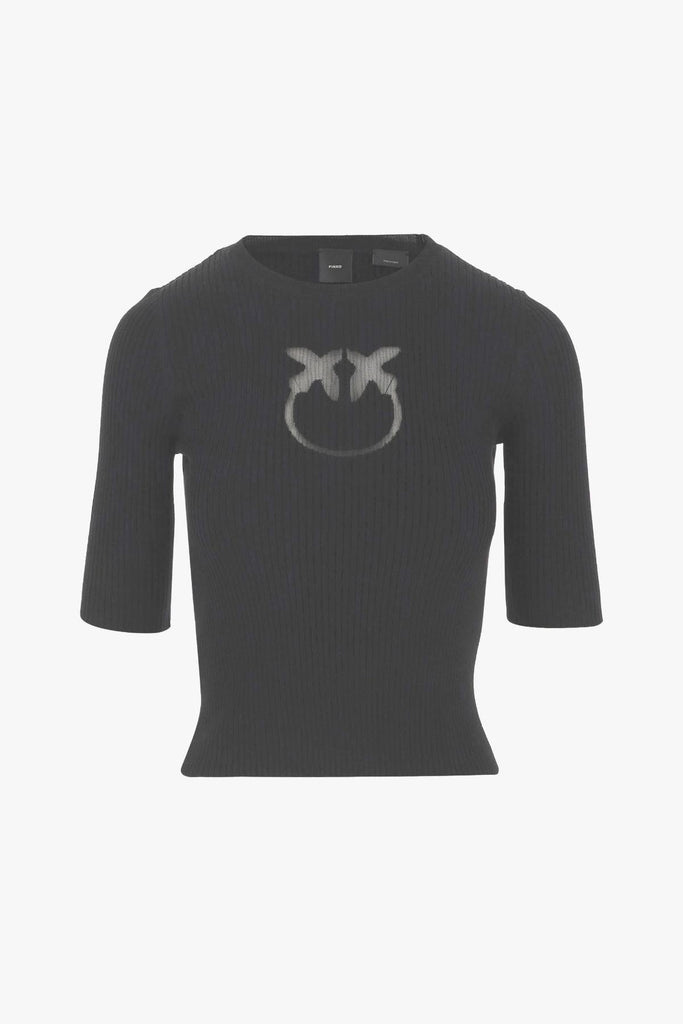 PINKO TRITONE MAGLIA LANA LOGO IN TR