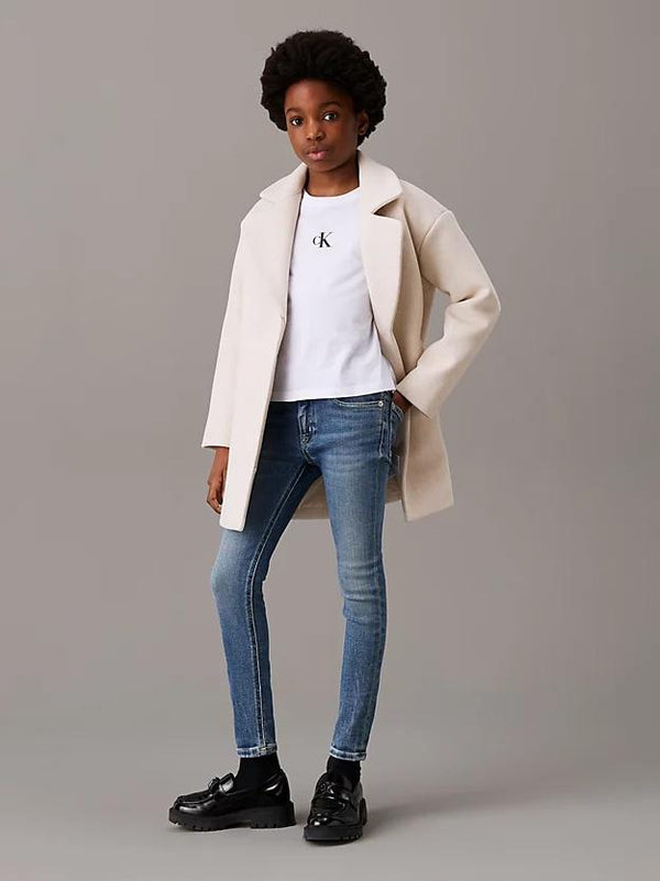 CALVIN KLEIN JEANS MR SKINNY MID BLUE PWS DENIM