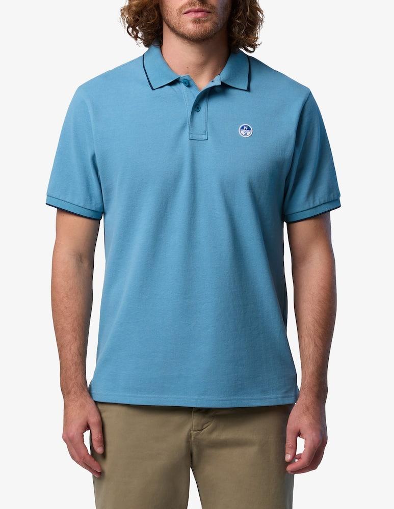 NORTH SAILS POLO SHORT SLEEVE COLLAR W/STRIPED IN CONTRAST