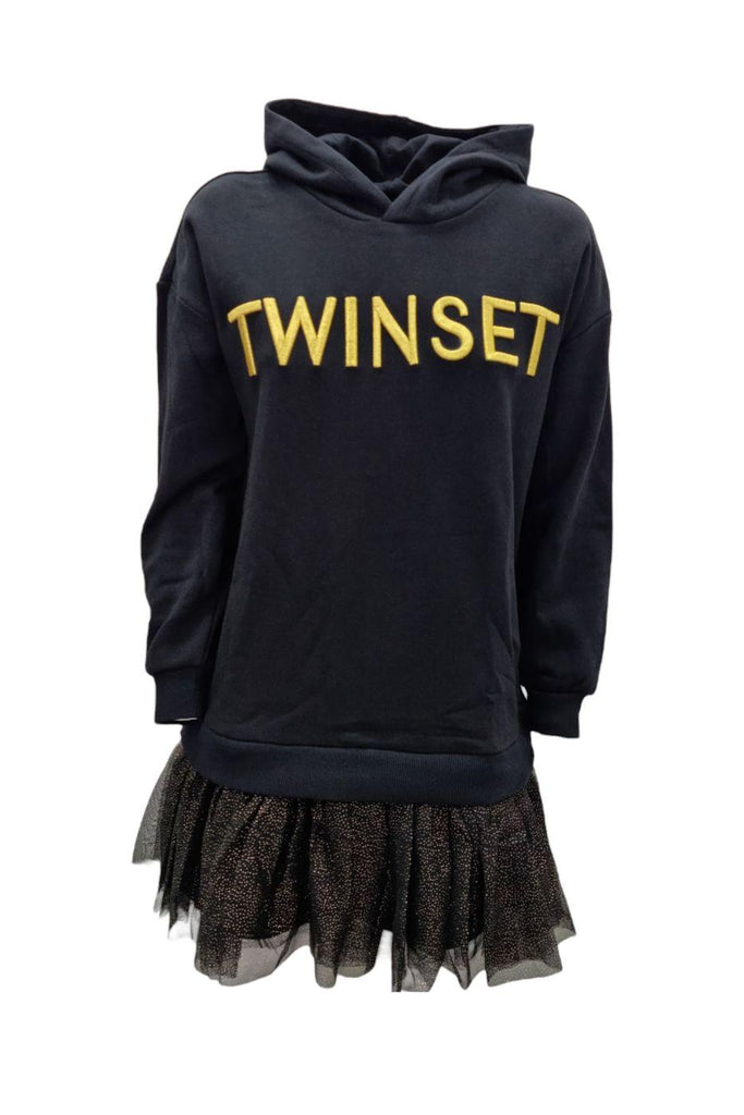 TWINSET ABITO IN FELPA CON GONNA IN TULLE