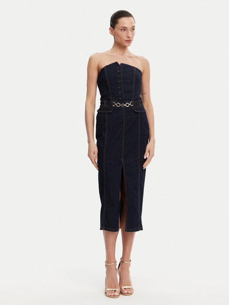 FRACOMINA MIDI DENIM DRESS RAWWASH