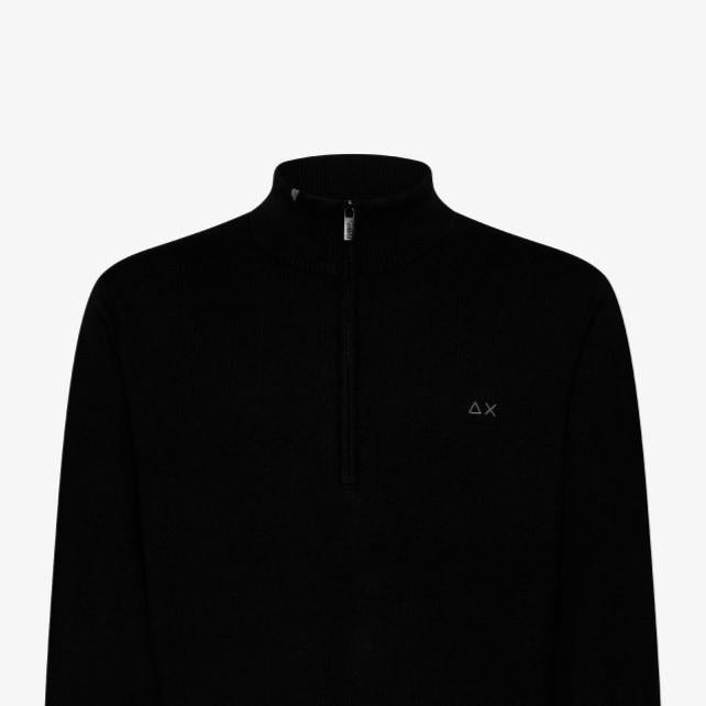 SUN68 HALF ZIP SOLID