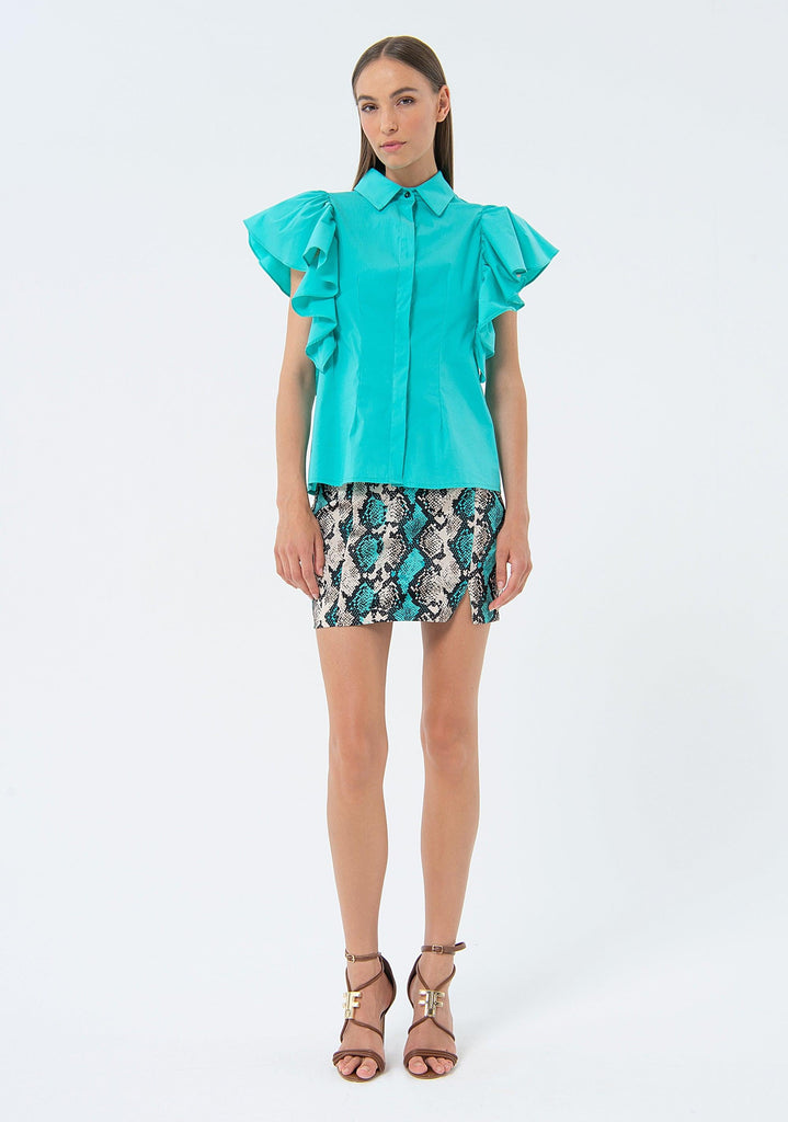 FRACOMINA SHIRT TURQUOISE