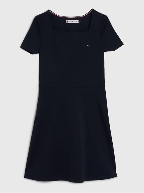 TOMMY HILFIGER PUNTO SKATER DRESS S/S