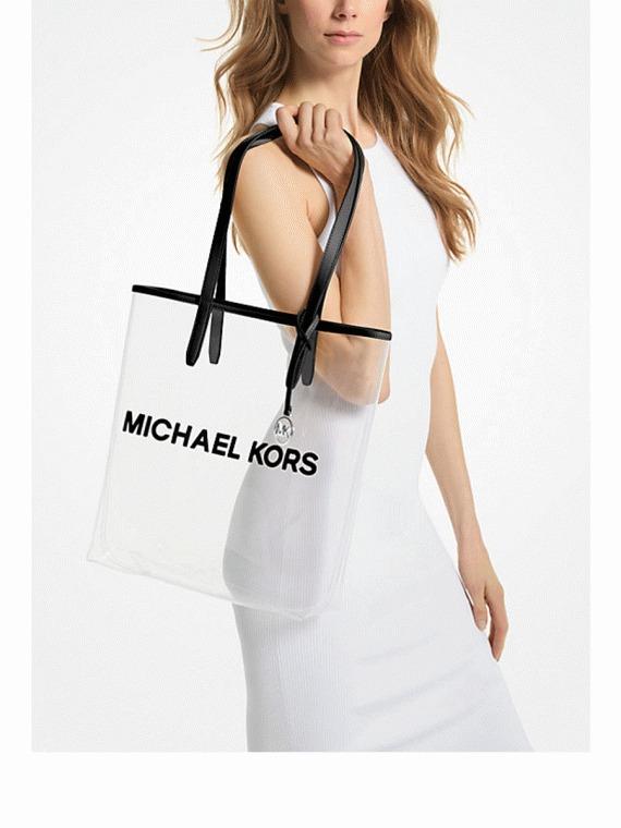 MICHAEL KORS LG NS TOTE CLEAR VINYL TOTE