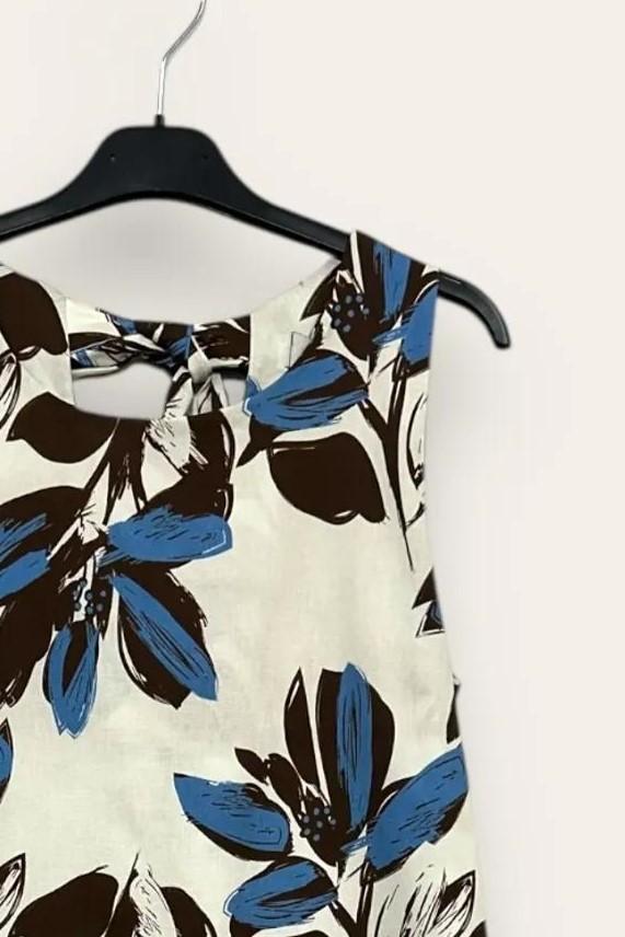 LOVEme Abito in fantasia con fiocco dietro il collo