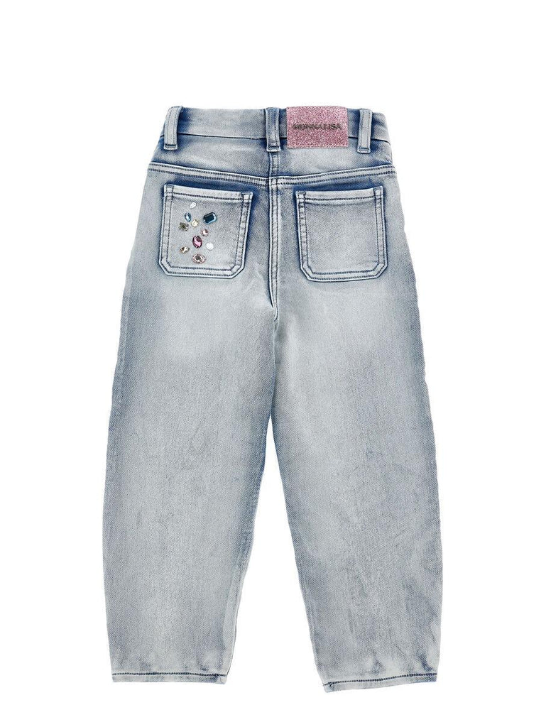 MONNALISA JEANS JEWEL DENIM STONE B