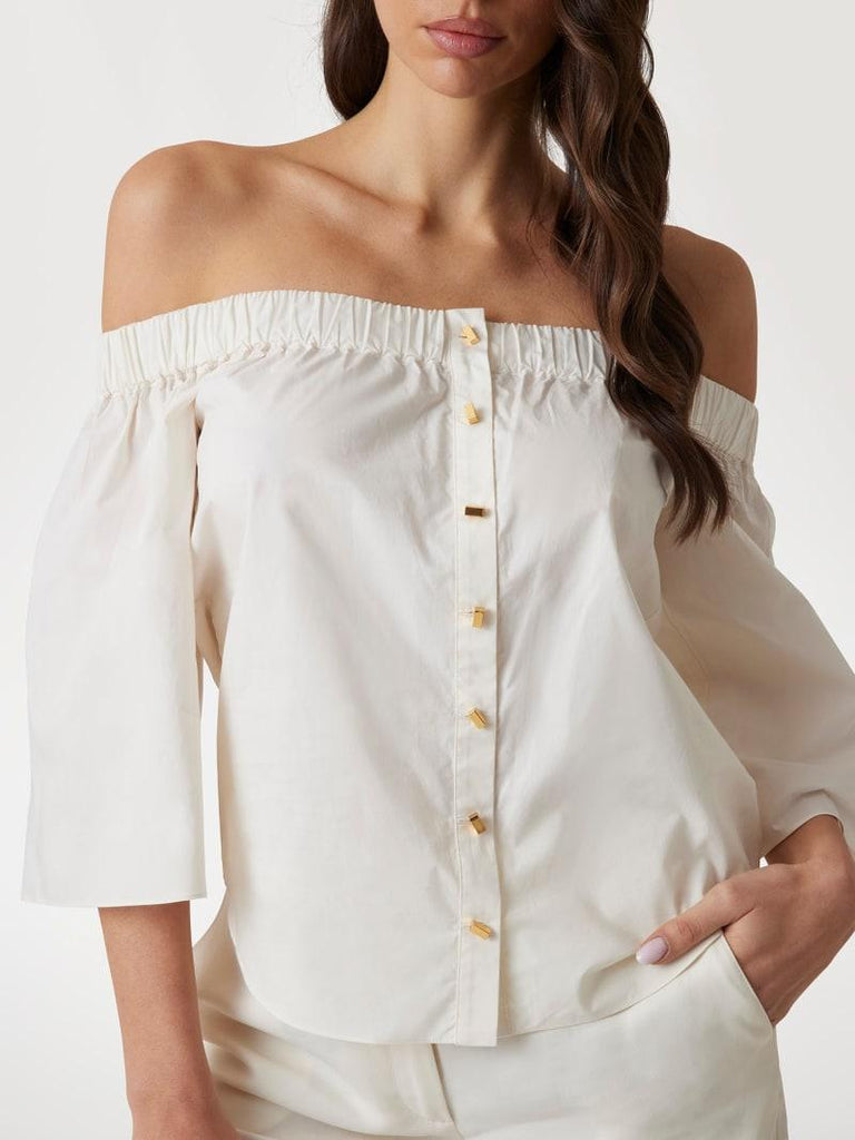 GUESS MARCIANO PAT OFF SHOULDER TOP