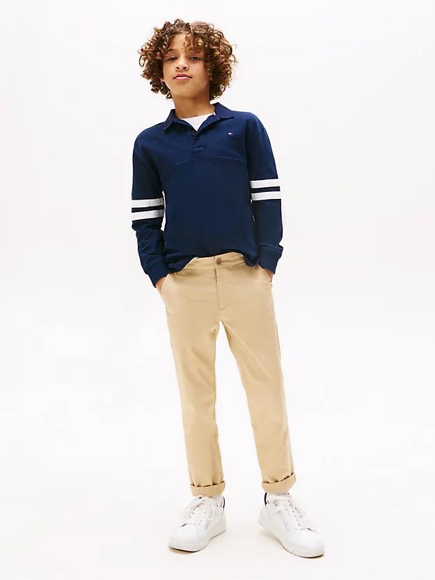 TOMMY HILFIGER TH MIXED GRAPHIC POLO LS