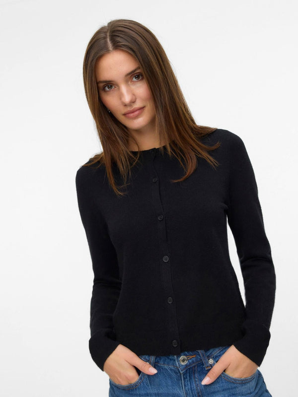 VERO MODA VMVICKY LS O-NECK BUTTON CARDIGAN NOOS