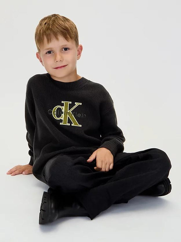 CALVIN KLEIN JEANS TOWELLING CK STITCH SWEATER