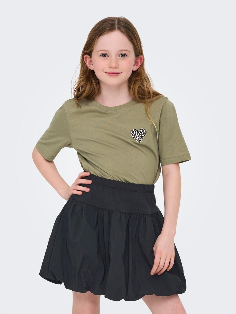 ONLY KIDS KOGREX LEO HEART S/S TOP JRS NOOS