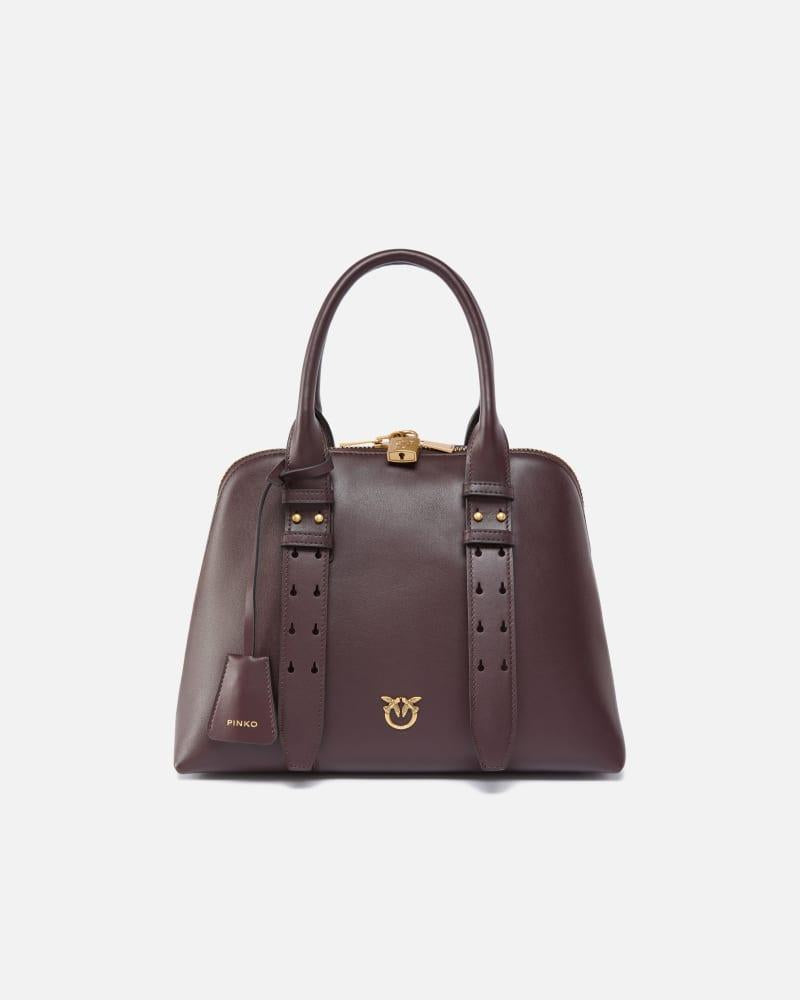 PINKO BOWLING BAG MEDIUM VITELLO MOR