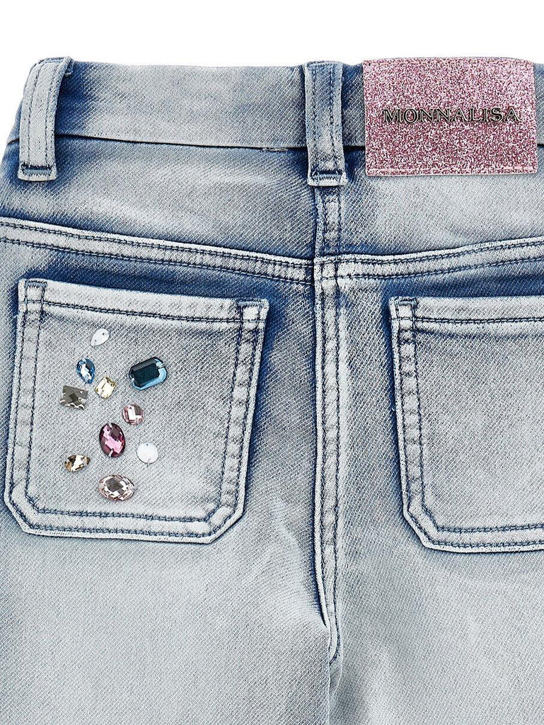MONNALISA JEANS JEWEL DENIM STONE B
