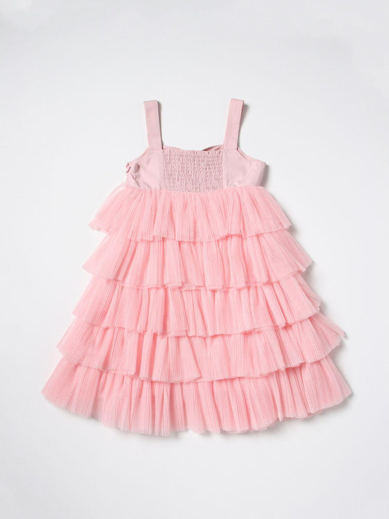 TWINSET ABITO CORTO A BALZE IN TULLE CON CORPINO IN TAF