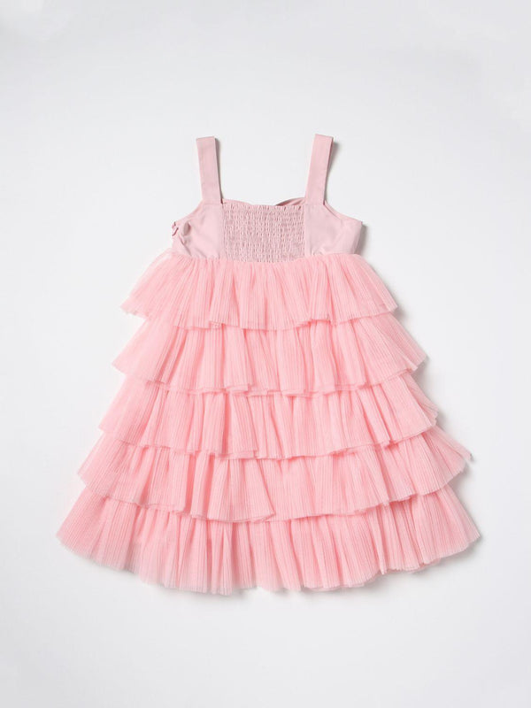 TWINSET ABITO CORTO A BALZE IN TULLE CON CORPINO IN TAF