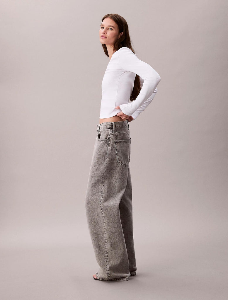 CALVIN KLEIN JEANS LS WOVEN LABEL 2X2 R