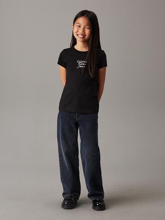 CALVIN KLEIN JEANS HANDWRITING LOGO SS SLIM T-SHI