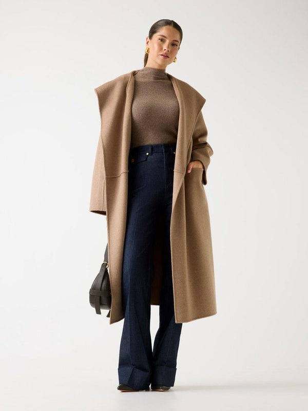 GUESS MARCIANO ELLA HOODED BELTED COAT