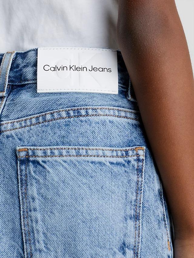 CALVIN KLEIN JEANS SALT PEPPER A LINE DENIM SKIRT