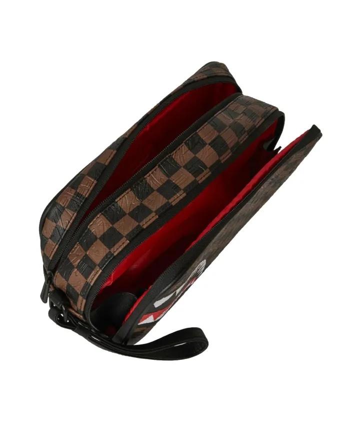 SPRAYGROUND CHECK 2 EMBOSS TOILETRY BAG