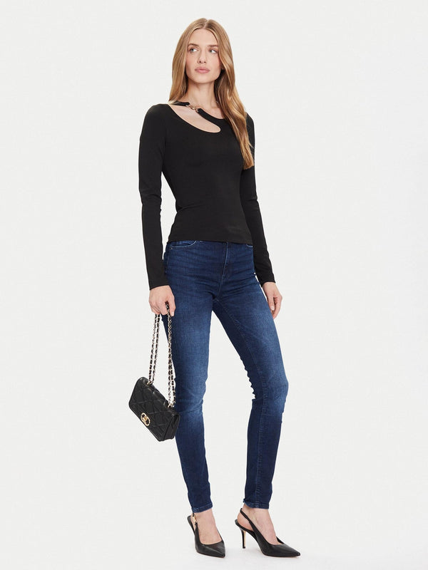 GUESS LS ELEANOR BUCKLE TOP