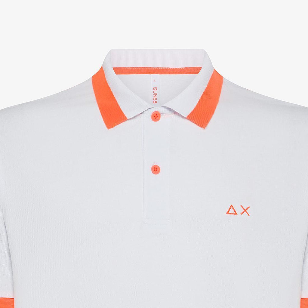 SUN68 POLO BIG STRIPE FLUO S/S