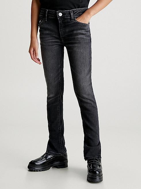 CALVIN KLEIN JEANS SKINNY MR SLIT OPTIC BLACK