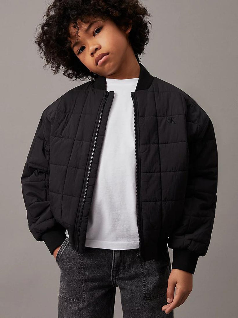 CALVIN KLEIN JEANS QUILTED ZIPPED BOMBER