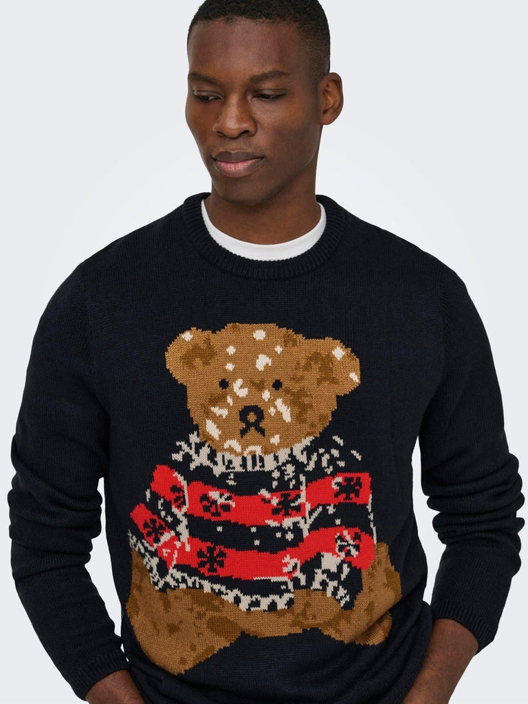 ONLY&SONS ONSXMAS REG 5 TEDDY CREW KNIT