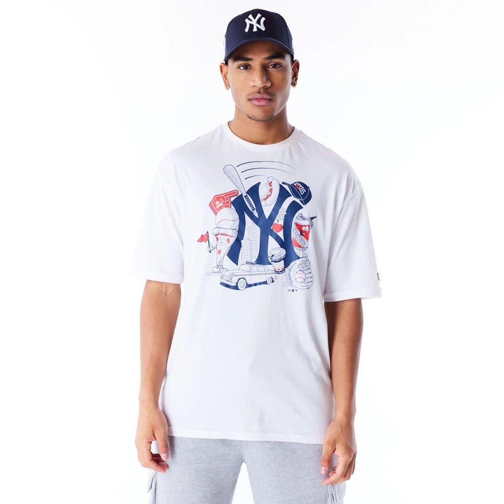 NEW ERA MLB FOOD GRPHC OS TEE NEYYAN  WHINVY