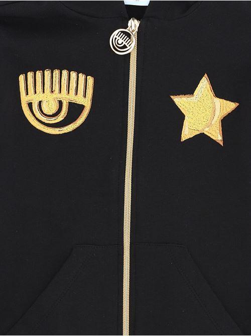 CHIARA FERRAGNI HOODIE APERTA EYESTAR GOL