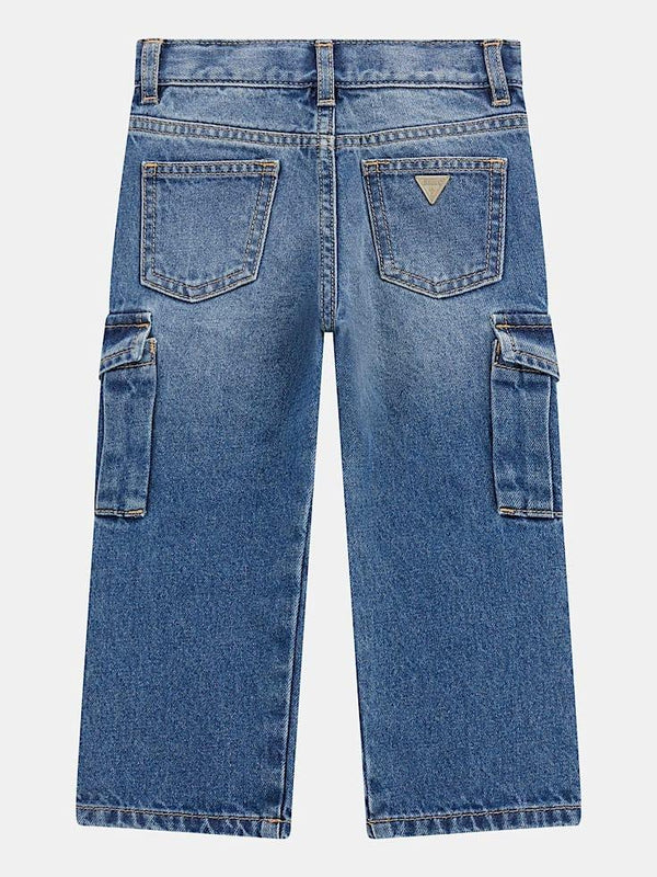GUESS RIGID DENIM CARGO PANTS