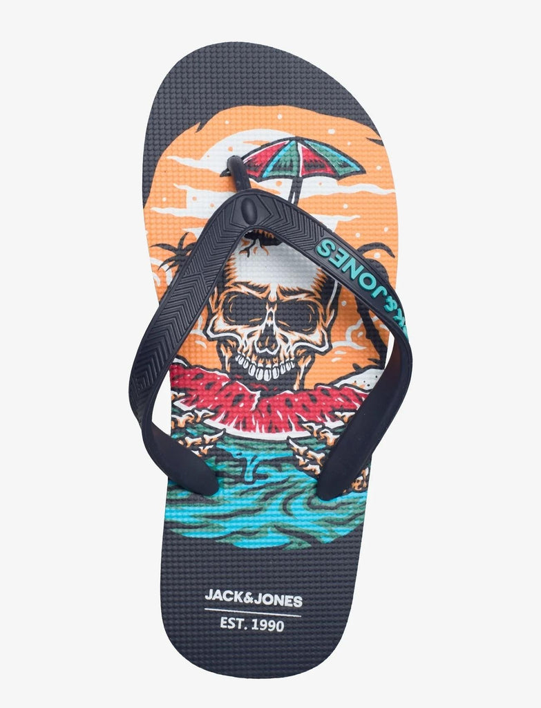 JACK JONES KIDS JFWCOLOUR SKULL FLIP FLOP JNR