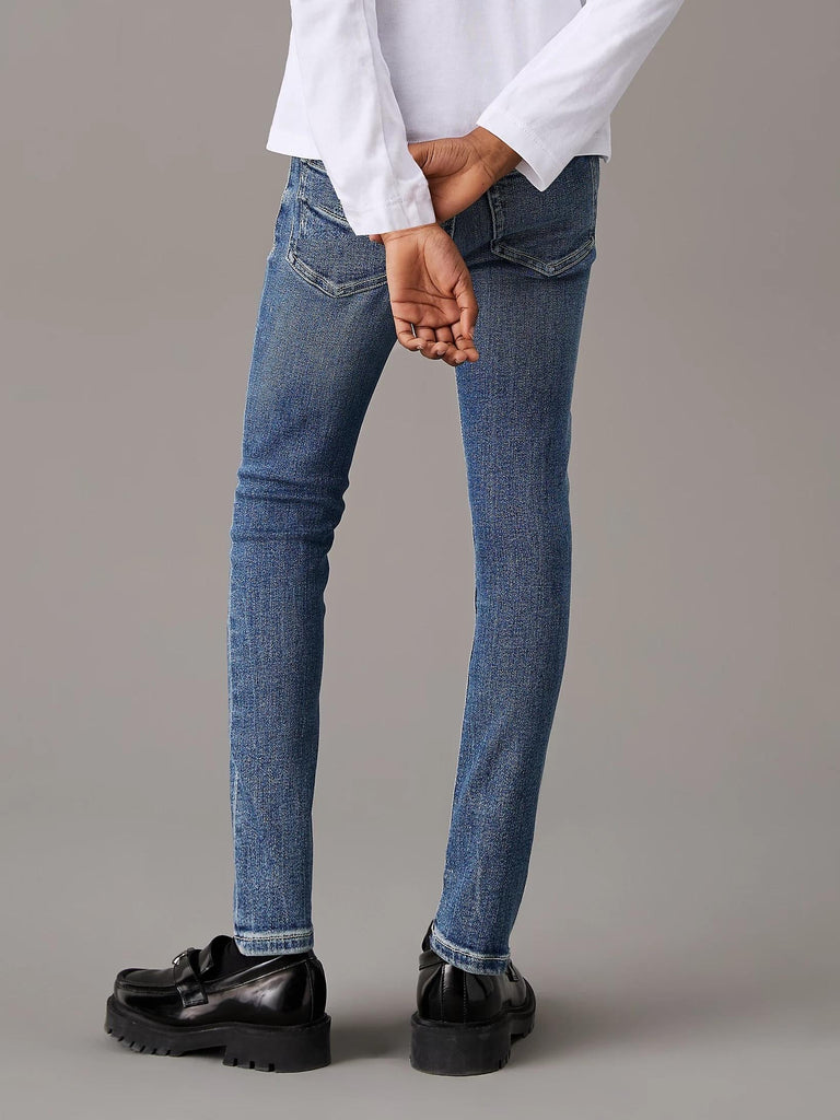 CALVIN KLEIN JEANS MR SKINNY MID BLUE PWS DENIM