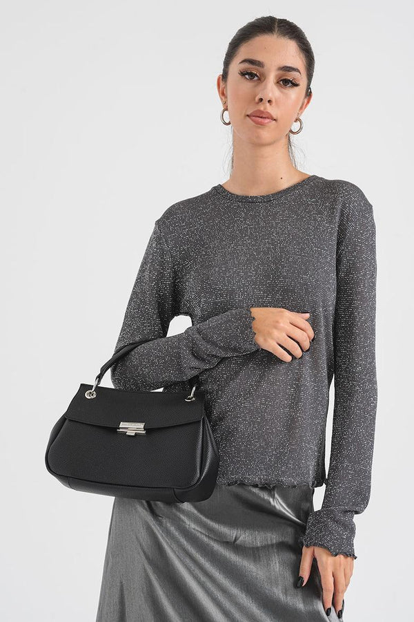 ONLY ONLISABEL L/S O-NECK GLITTER TOP JRS