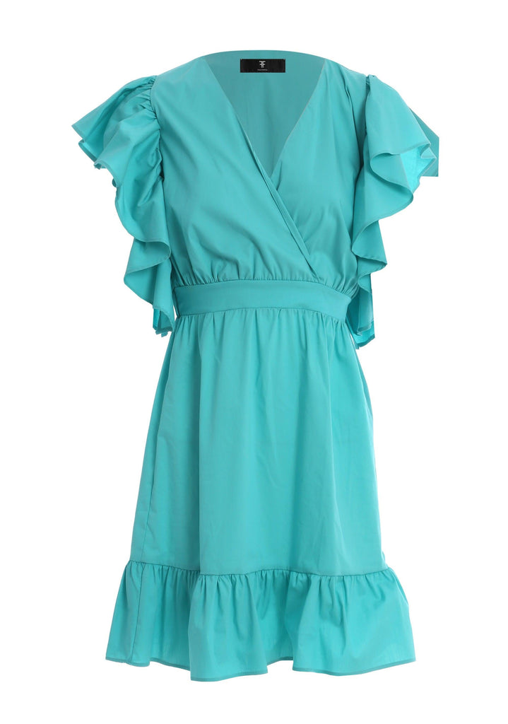FRACOMINA MINI DRESS TURQUOISE