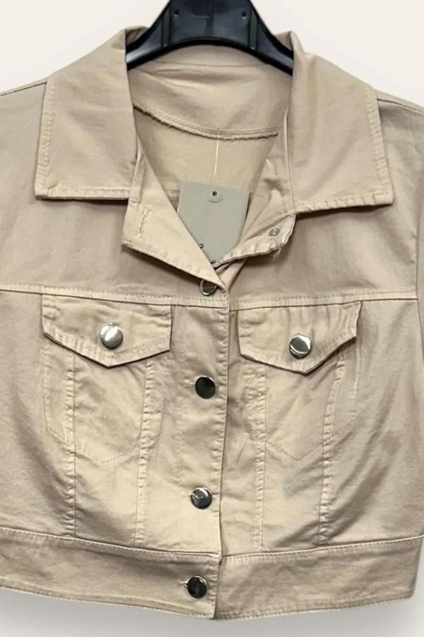 LOVEme Giacca crop in cotone