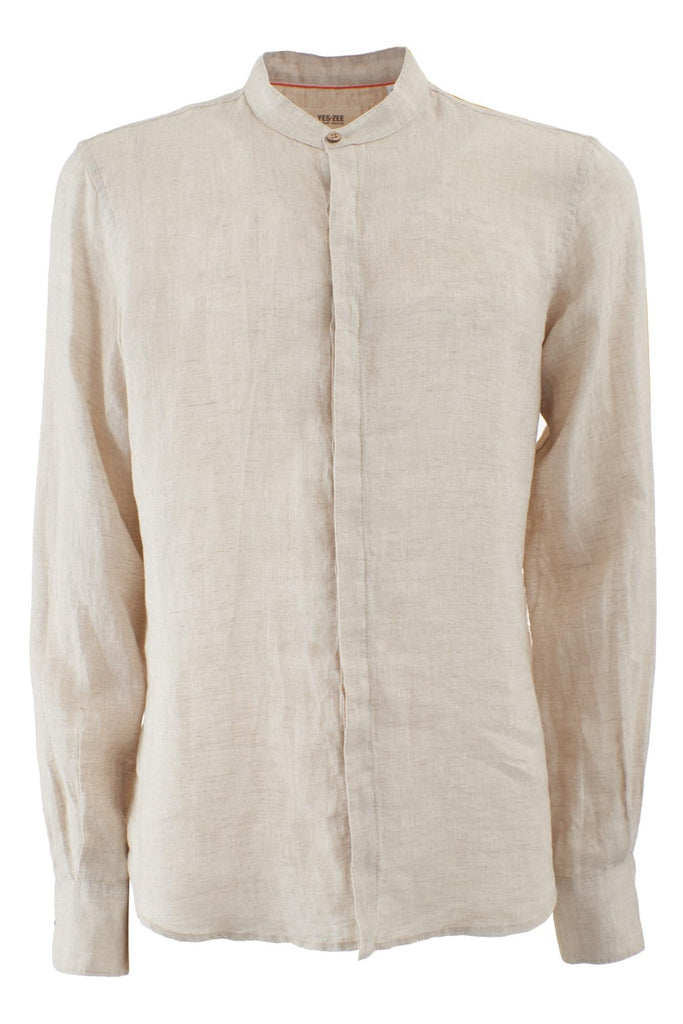 YES ZEE CAMICIA UOMO COREANA, BOTTONI NASCOSTI M/L