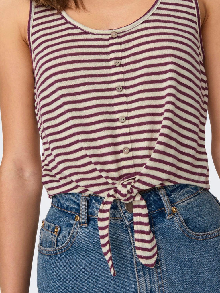 ONLY ONLCANNES S/L GLITTER KNOT TOP JRS