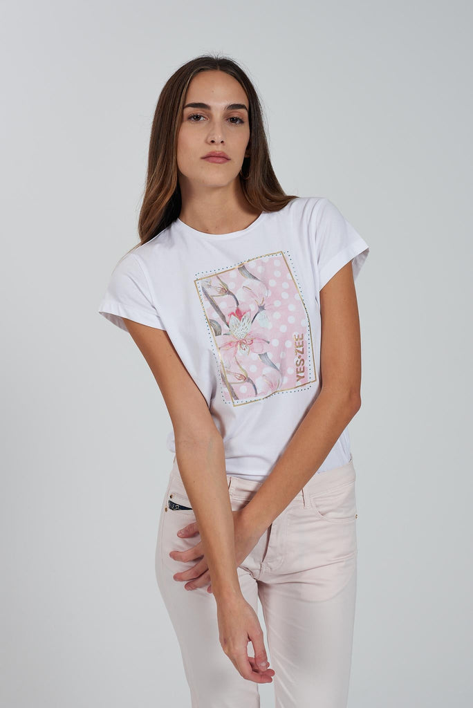 YES ZEE T-SHIRT DONNA GIROCOLLO, M/C